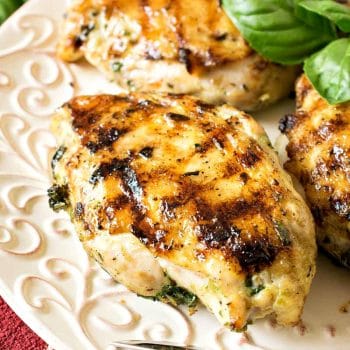 Grilled Basil Garlic Chicken Breasts