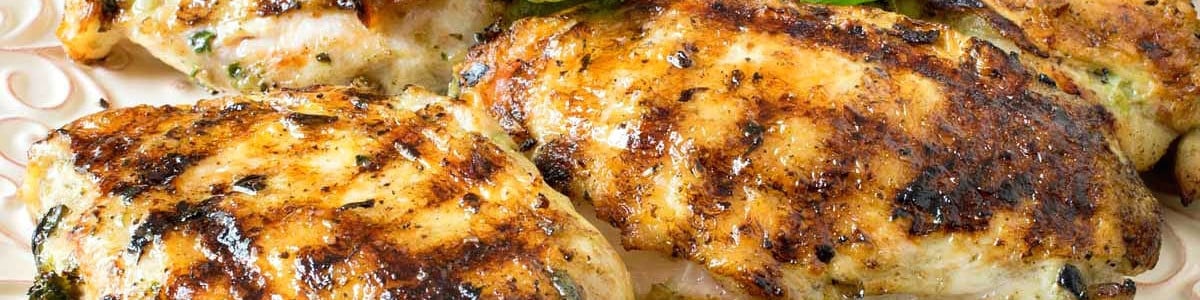 Grilled Basil Garlic Chicken Breasts