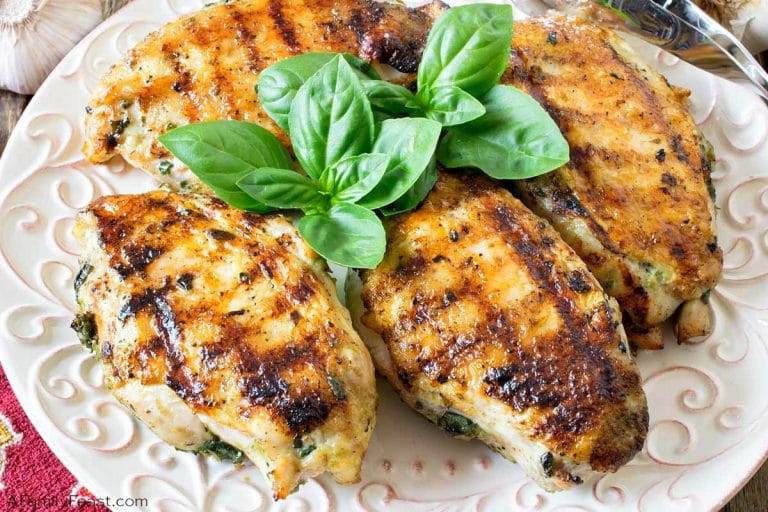 Grilled Basil Garlic Chicken Breasts A Family Feast®