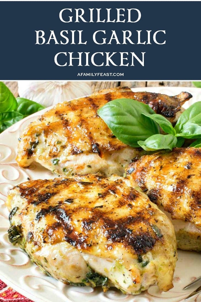 Grilled Basil Garlic Chicken Breasts