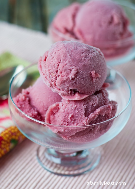 An easy, gluten free and dairy free POM Pomegranate Sherbet recipe.