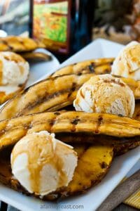 Grilled Bananas & Pineapple with Rum-Molasses Glaze - A Family Feast