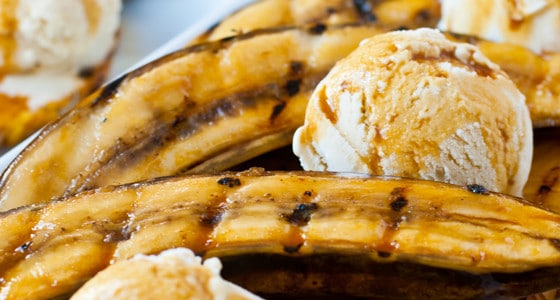 Grilled Bananas & Pineapple with Rum-Molasses Glaze - A Family Feast