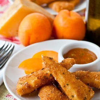 Fried Manchego with Apricot-Sage Dipping Sauce - A Family Feast