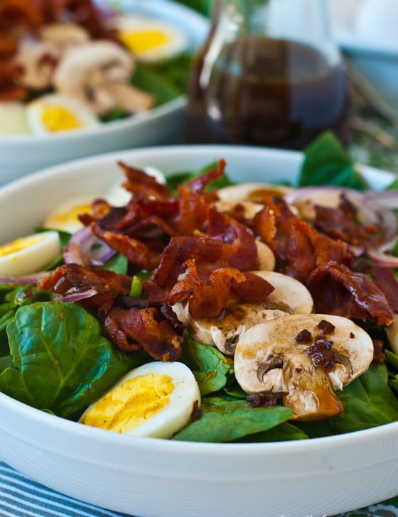 Spinach Salad with Warm Bacon Dressing - A Family Feast