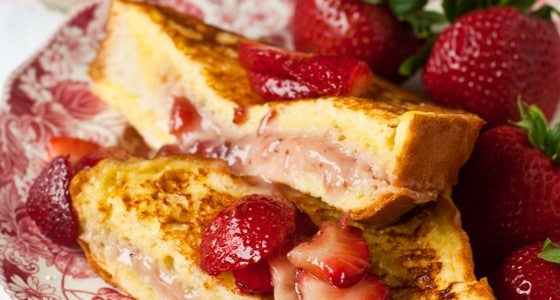 Mascarpone Strawberry Stuffed French Toast - A Family Feast