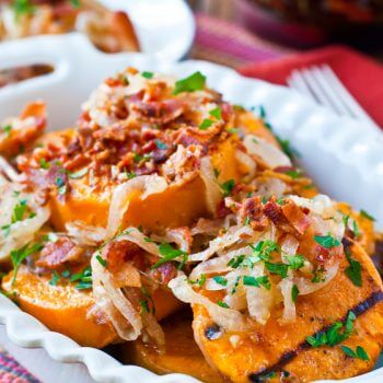 Grilled Sweet Potato Salad with Sweet and Sour Bacon Dressing