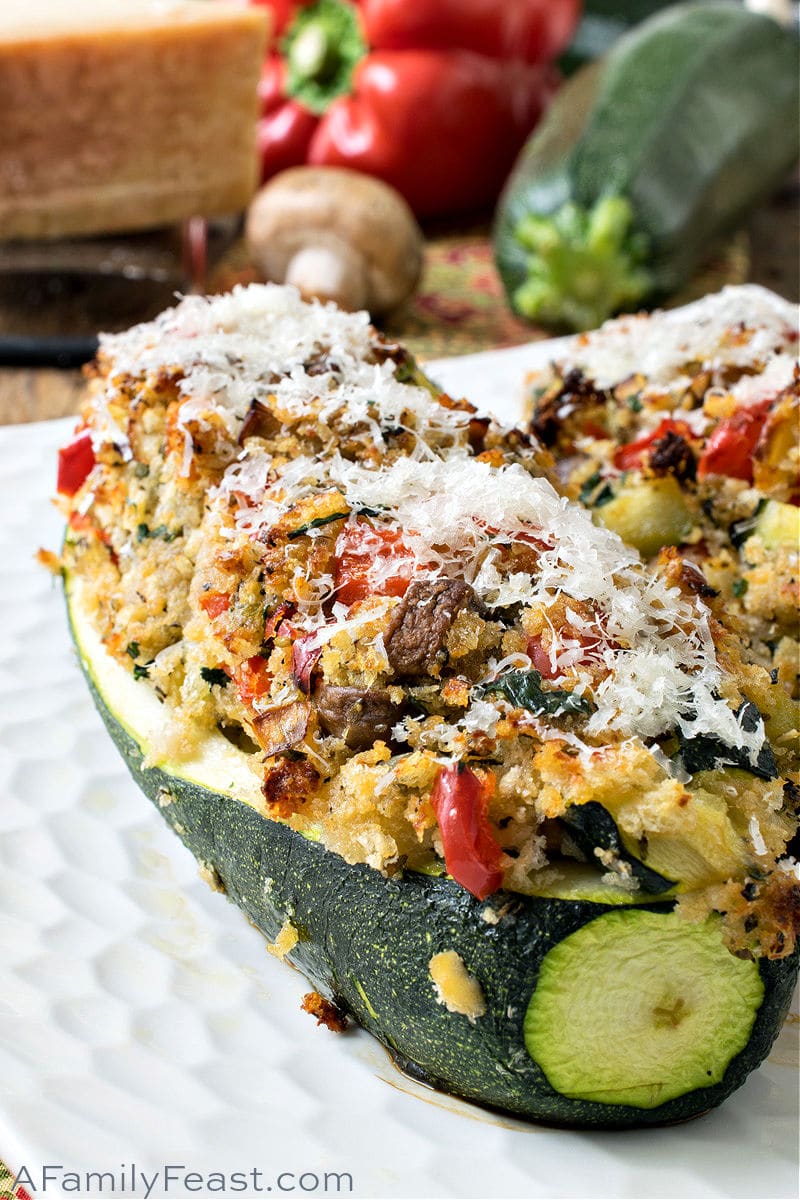 Vegetarian Stuffed Zucchini 