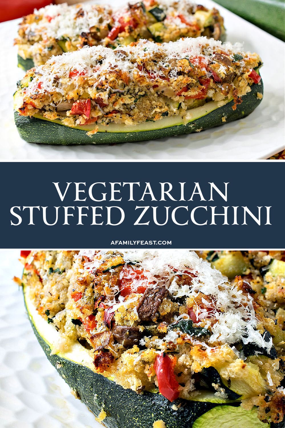 Vegetarian Stuffed Zucchini 