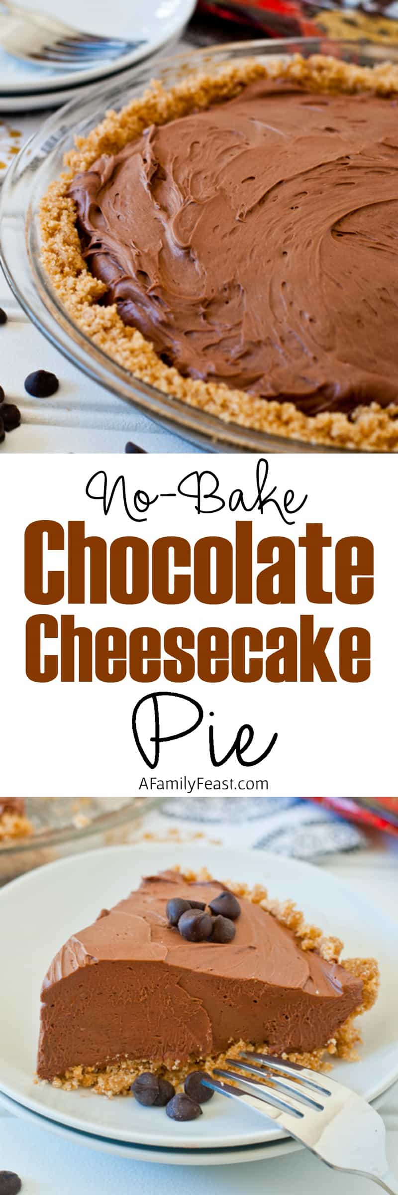 No-Bake Chocolate Cheesecake Pie