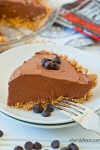 No-Bake Chocolate Cheesecake Pie - A Family Feast