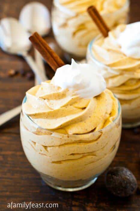 No-Bake Mini Pumpkin Cheesecakes - A Family Feast