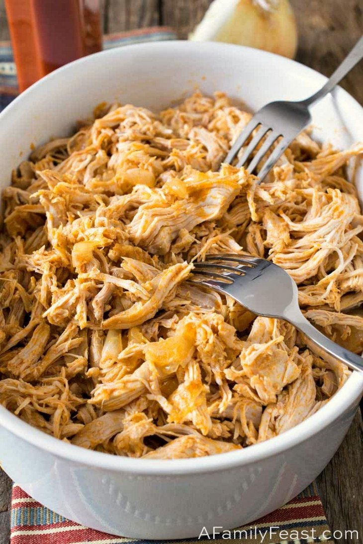 Slow Cooker Pulled Buffalo Chicken A Family Feast®