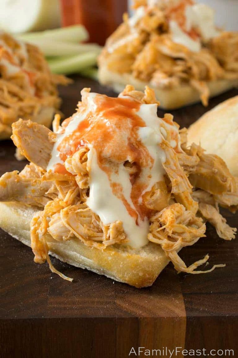 Slow Cooker Pulled Buffalo Chicken A Family Feast®