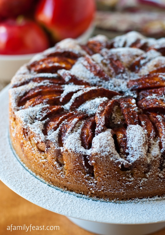 Apple Cake with Apples on Top - A Family Feast