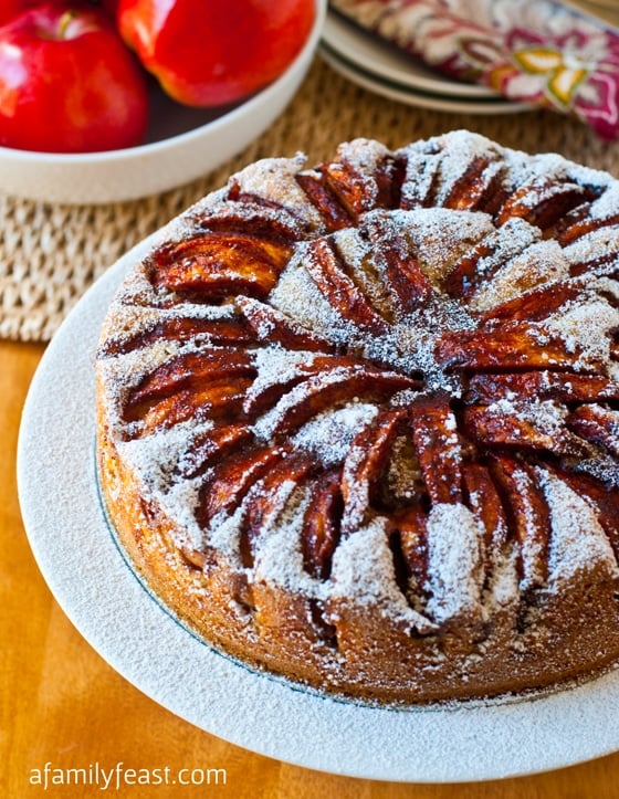 Apple Cake with Apples on Top - A Family Feast