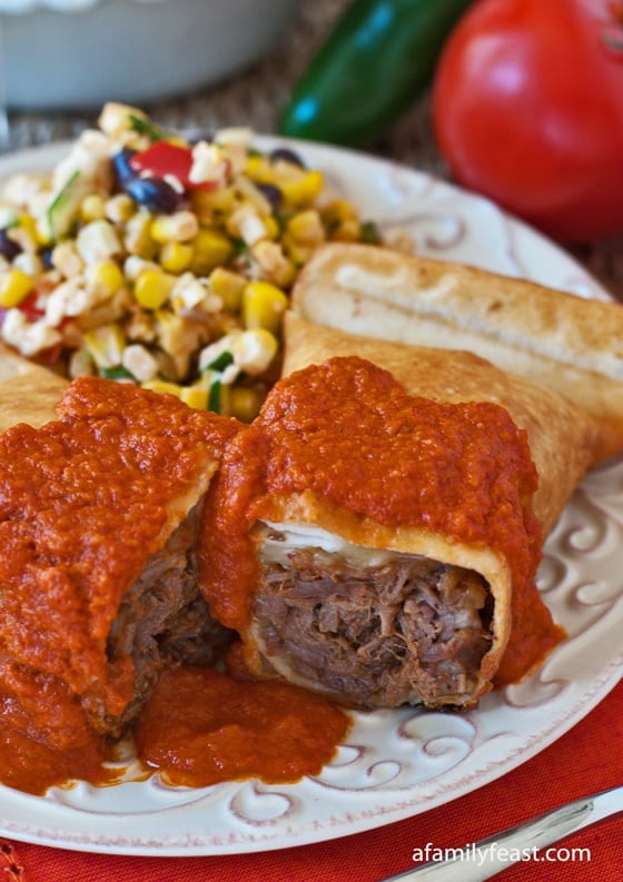 Beef Chimichangas - A Family Feast