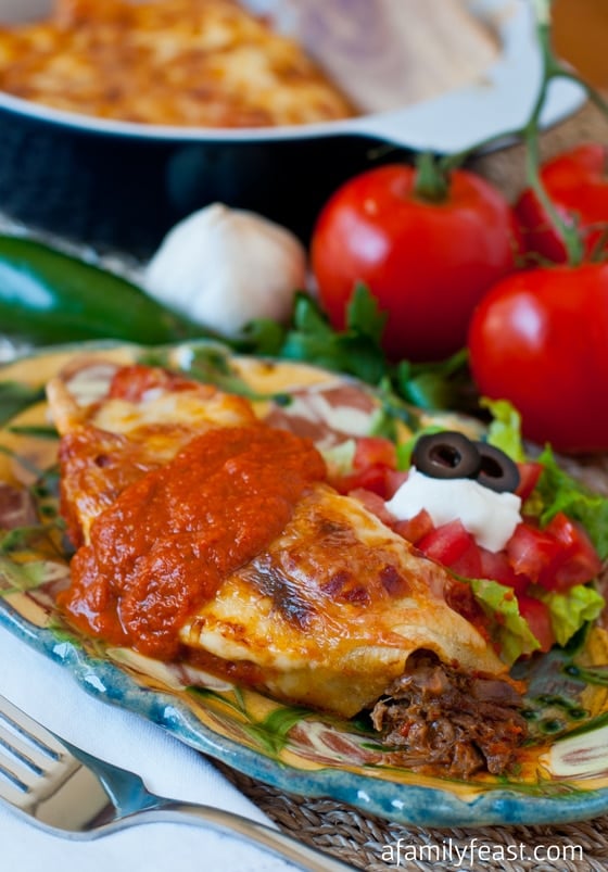 Beef and Bean Enchiladas - A Family Feast