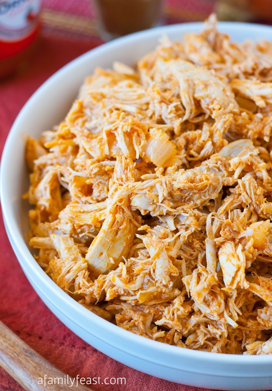 Slow-Cooker Pulled Buffalo Chicken - A Family Feast