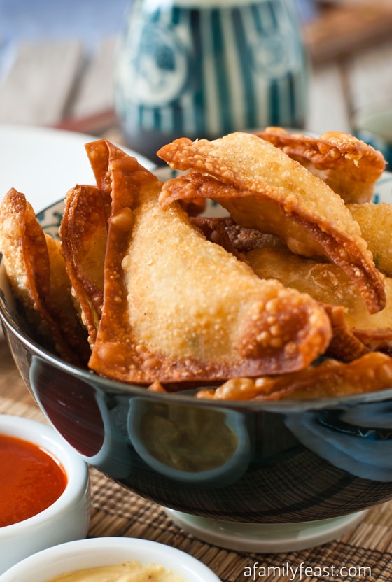 An easy and super delicious recipe for Crab Rangoon - so creamy and savory. These are some of the best I've had. Adapted from Trader Vic's recipe.