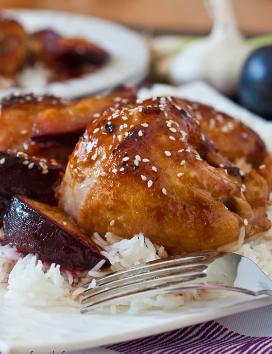 Chicken with Sweet and Sour Plum Sauce - A Family Feast