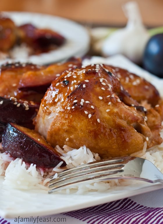 Chicken with Sweet and Sour Plum Sauce - A Family Feast