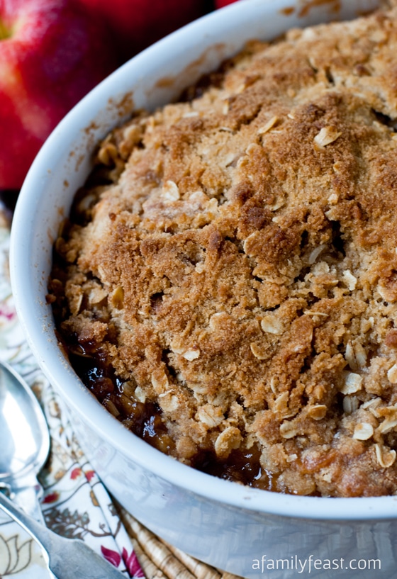 A classic Apple Crisp recipe - A decades-old recipe from the Tougas Family farm in New England. It doesn't get any better than this!