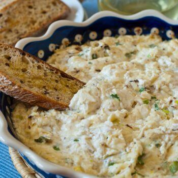 Hot Crab Dip with Crostini - A Family Feast