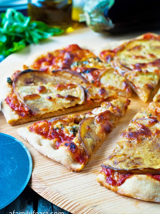 Eggplant and Garlic Pizza - A Family Feast