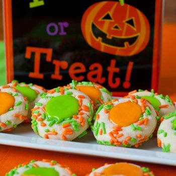 Halloween Thumbprint Cookies - A Family Feast