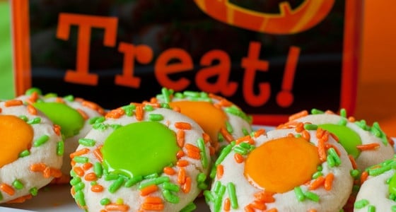 Halloween Thumbprint Cookies - A Family Feast