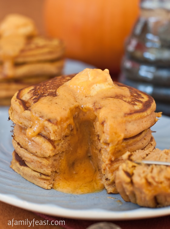 Pumpkin Pancakes with Maple Pumpkin Butter 