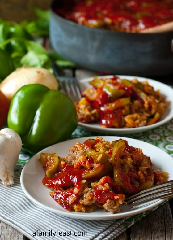 The best Deconstructed Stuffed Peppers recipe - super flavorful and easy. Dinner is ready in about 40 minutes!