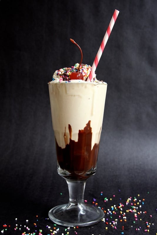 30+ Holiday Cocktails - Happy Hour Hot Fudge Milkshake