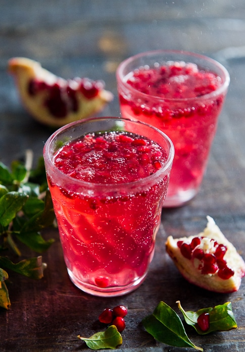 30+ Holiday Cocktails - Pomegranate Spritzer