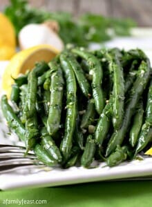 Marinated Green Beans with Cilantro and Garlic - A Family Feast