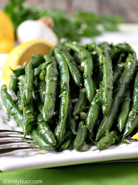 Marinated Green Beans with Cilantro and Garlic - A Family Feast