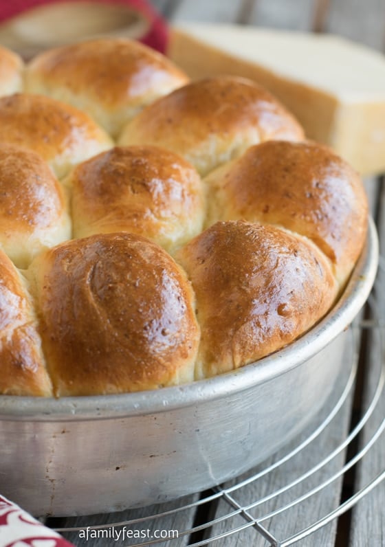 Parmesan Pull-Apart Rolls - A Family Feast