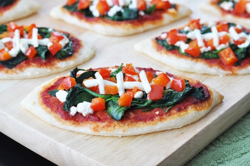 Football Spinach Pizzas - 15 Fun Football Foods