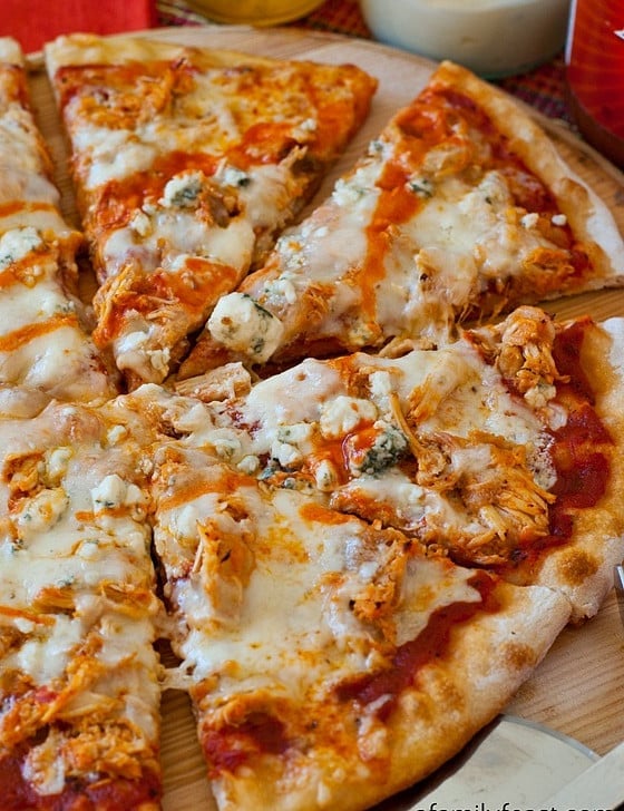 Buffalo Chicken Pizza - A Family Feast