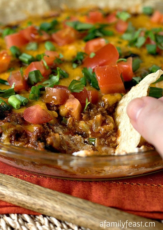 game day appetizer chili dip