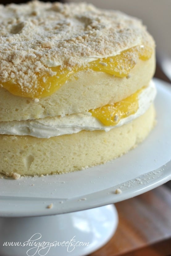 Lemon Cake with Creamy Filling and Lemon Curd - 15+ Luscious Lemon Recipes