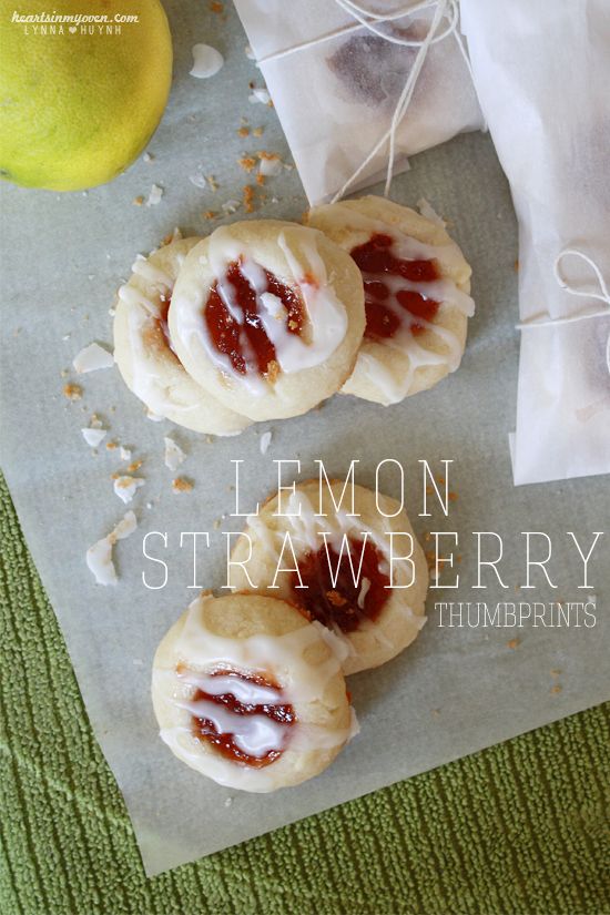 Lemon Strawberry Thumbprints - 25 Sweet and Savory Strawberry Recipes