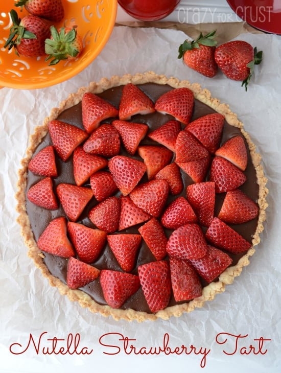 Nutella Strawberry Tart - 25 Sweet and Savory Strawberry Recipes