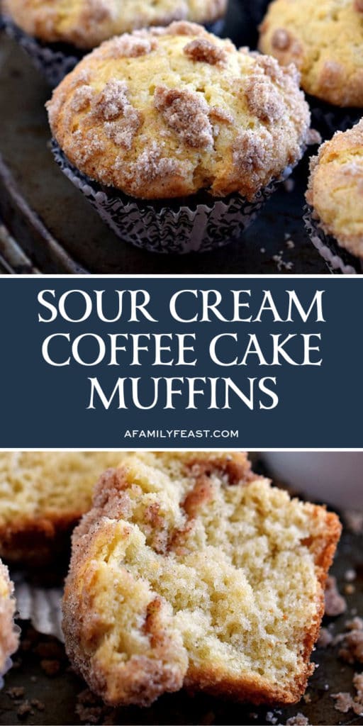 Sour Cream Coffee Cake Muffins - A Family Feast®
