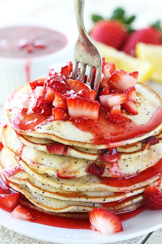 Strawberry Pancakes - 25 Sweet and Savory Strawberry Recipes