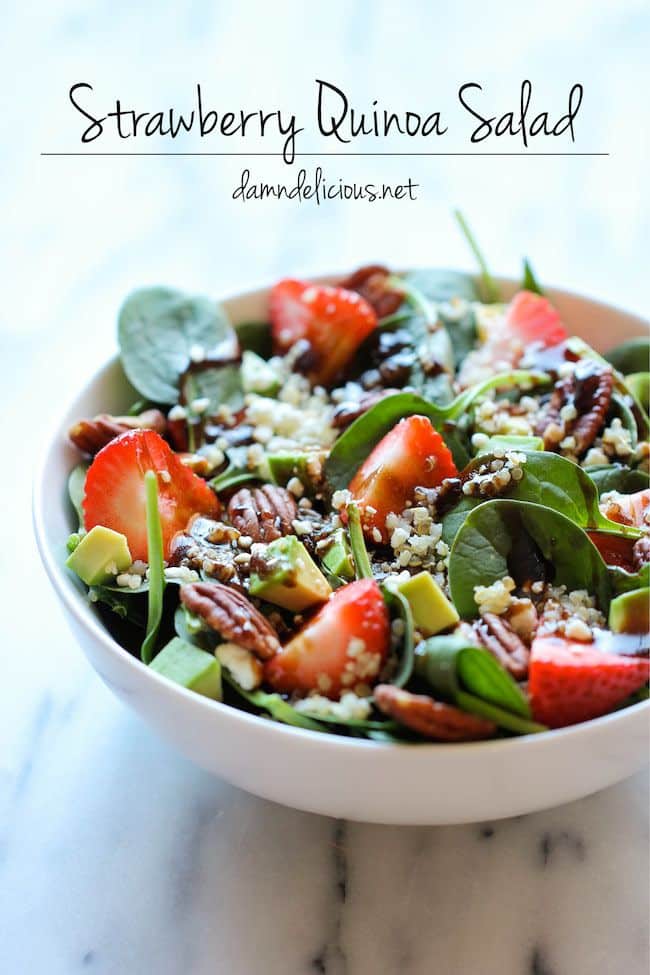 Strawberry Quinoa Salad - 25 Sweet & Savory Strawberry Recipes