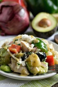 Avocado Chicken Pasta Salad - A Family Feast