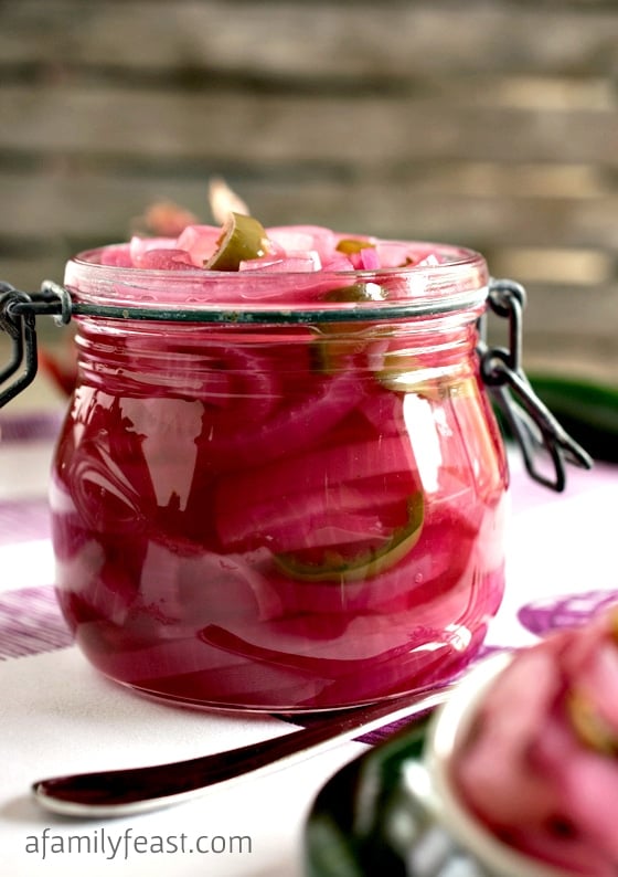 Pickled Red Onions - A Family Feast