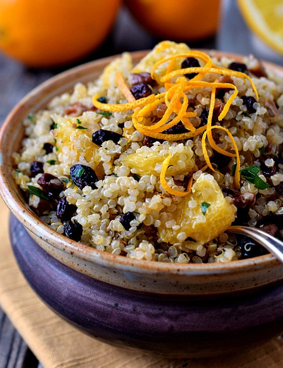 Quinoa Salad with Pecans, Orange and Currants - A Family Feast